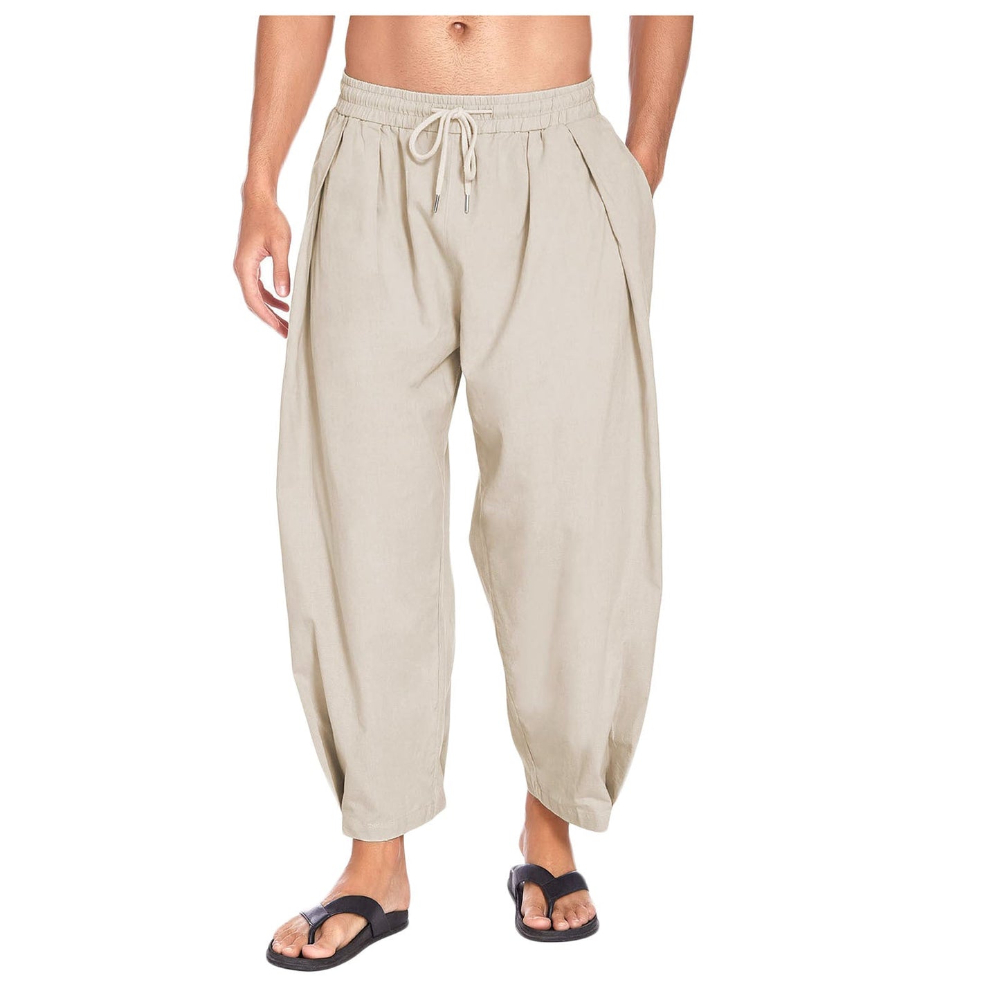 Pantalon sarouel pour homme à entrejambe basse