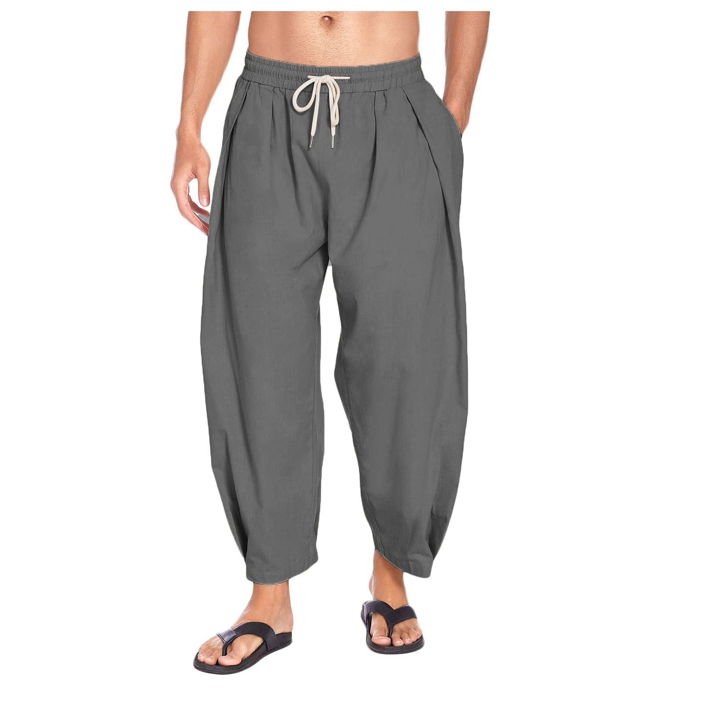 Pantalon sarouel pour homme à entrejambe basse