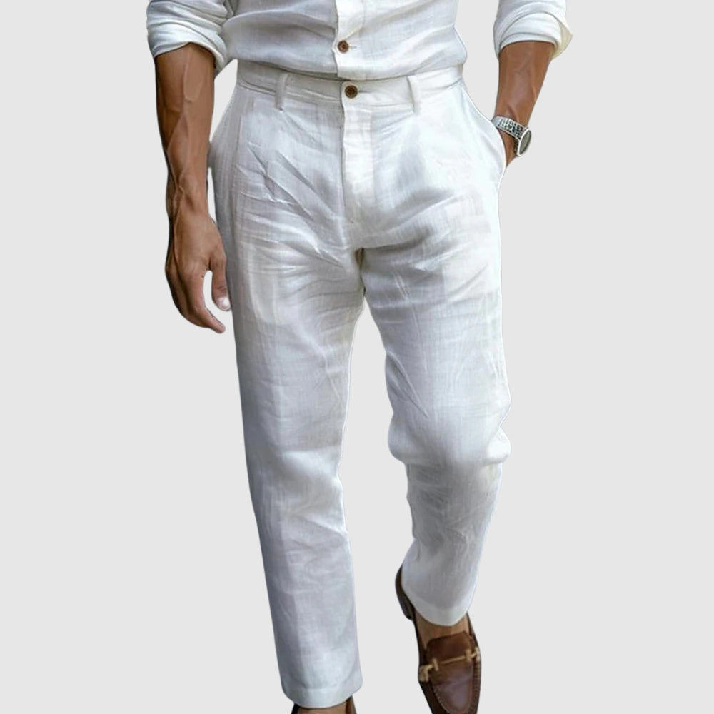 Pantalon slim à pinces pour homme