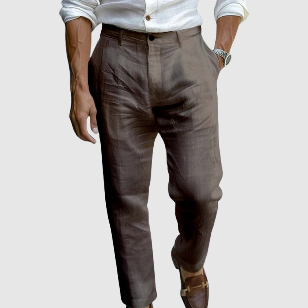 Pantalon slim à pinces pour homme