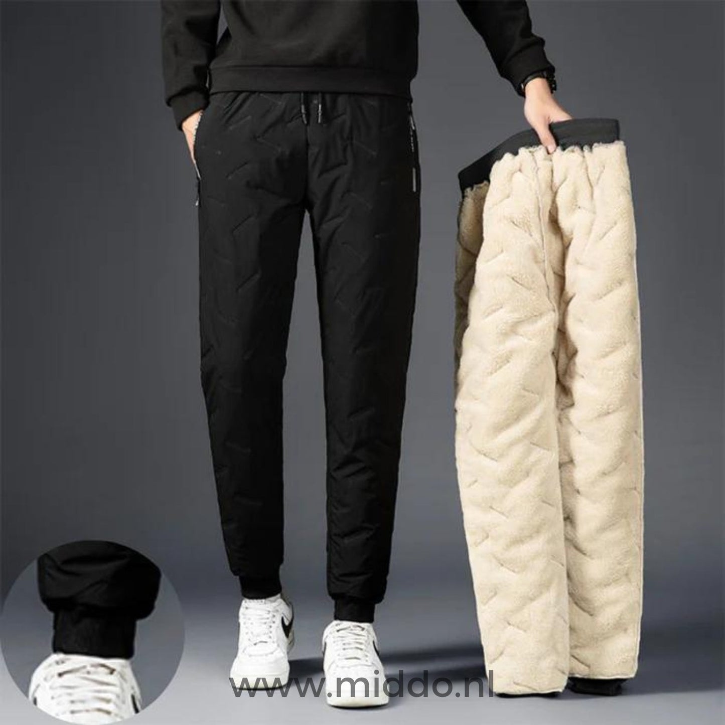 Pantalon thermique unisexe: doublé en polaire et imperméable
