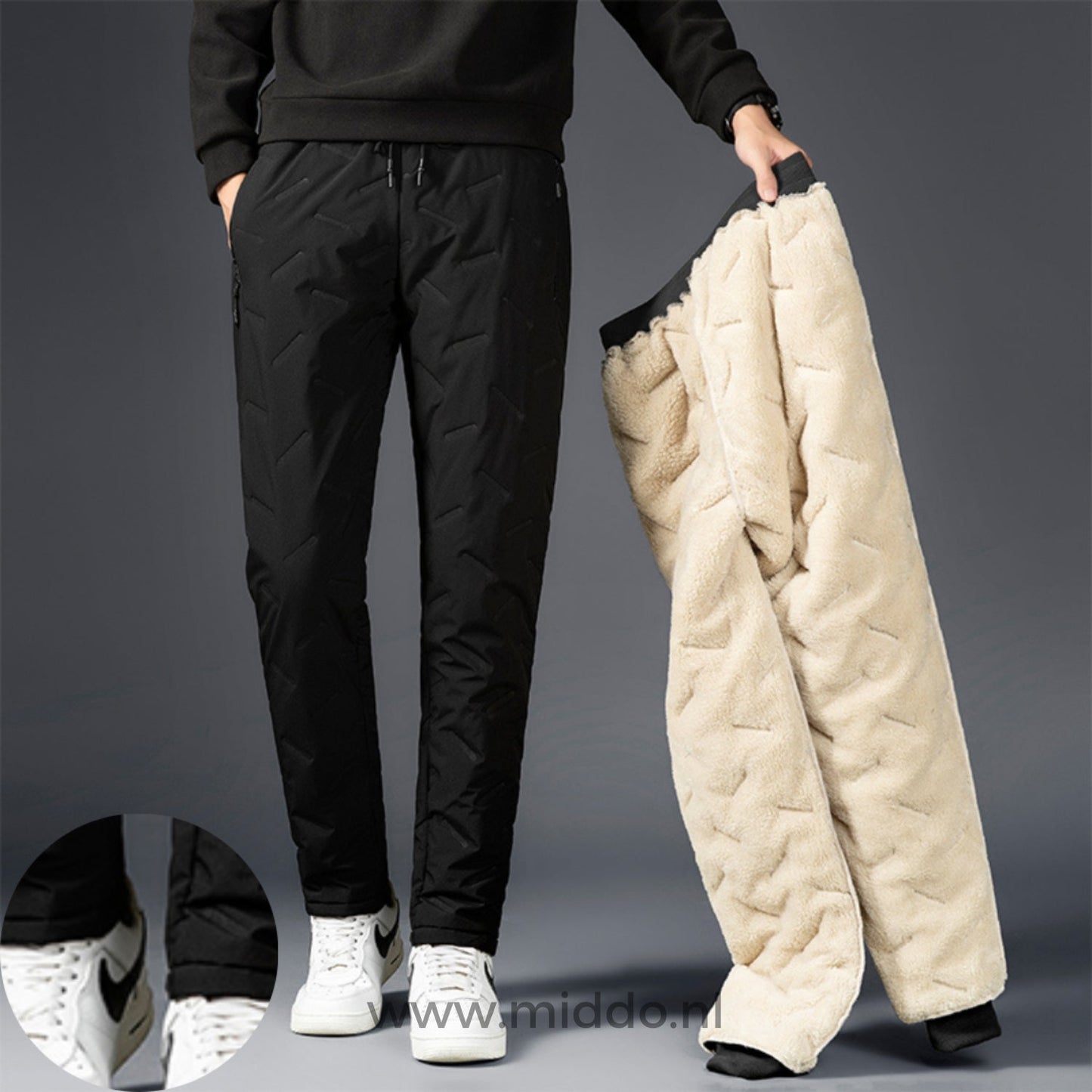 Pantalon thermique unisexe: doublé en polaire et imperméable