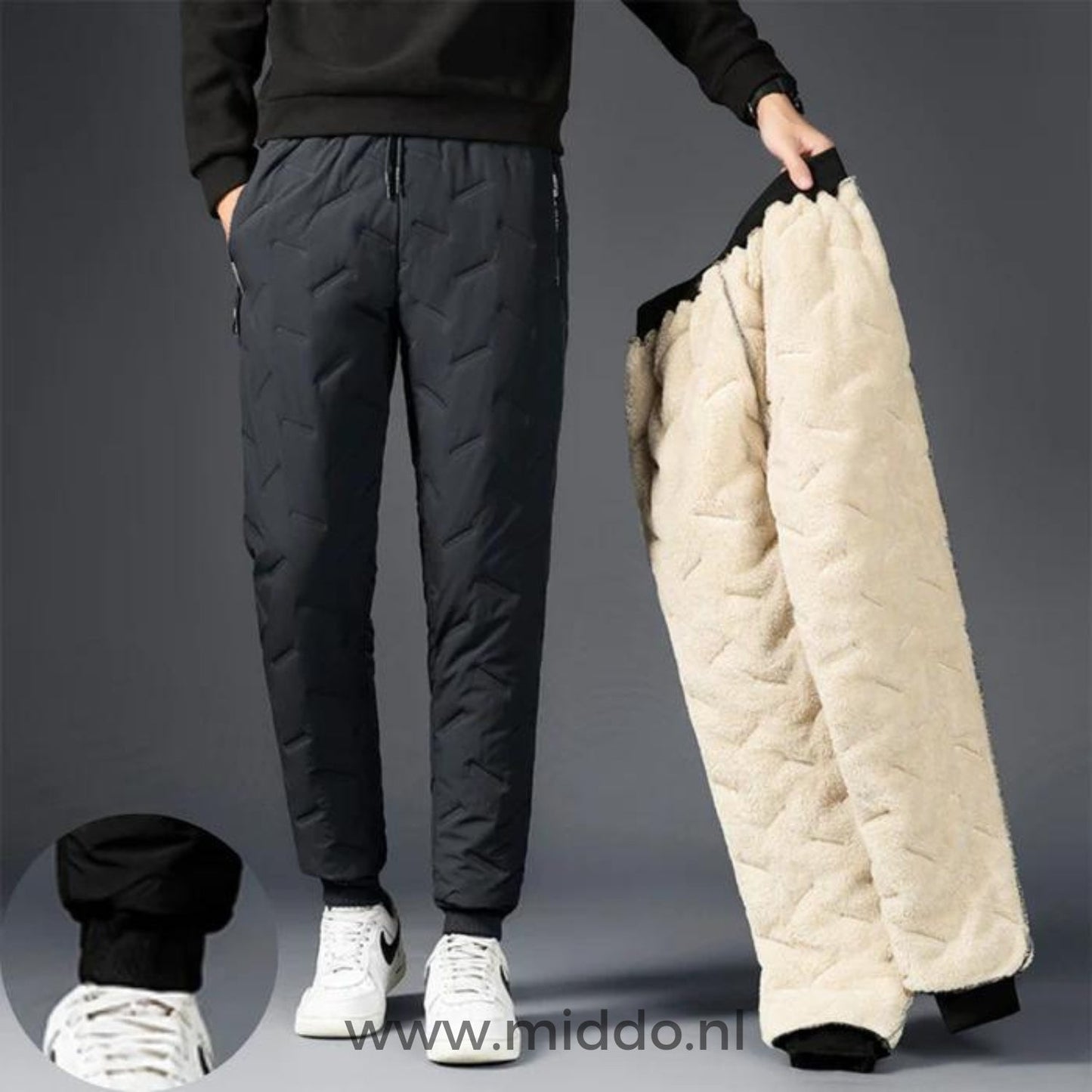 Pantalon thermique unisexe: doublé en polaire et imperméable