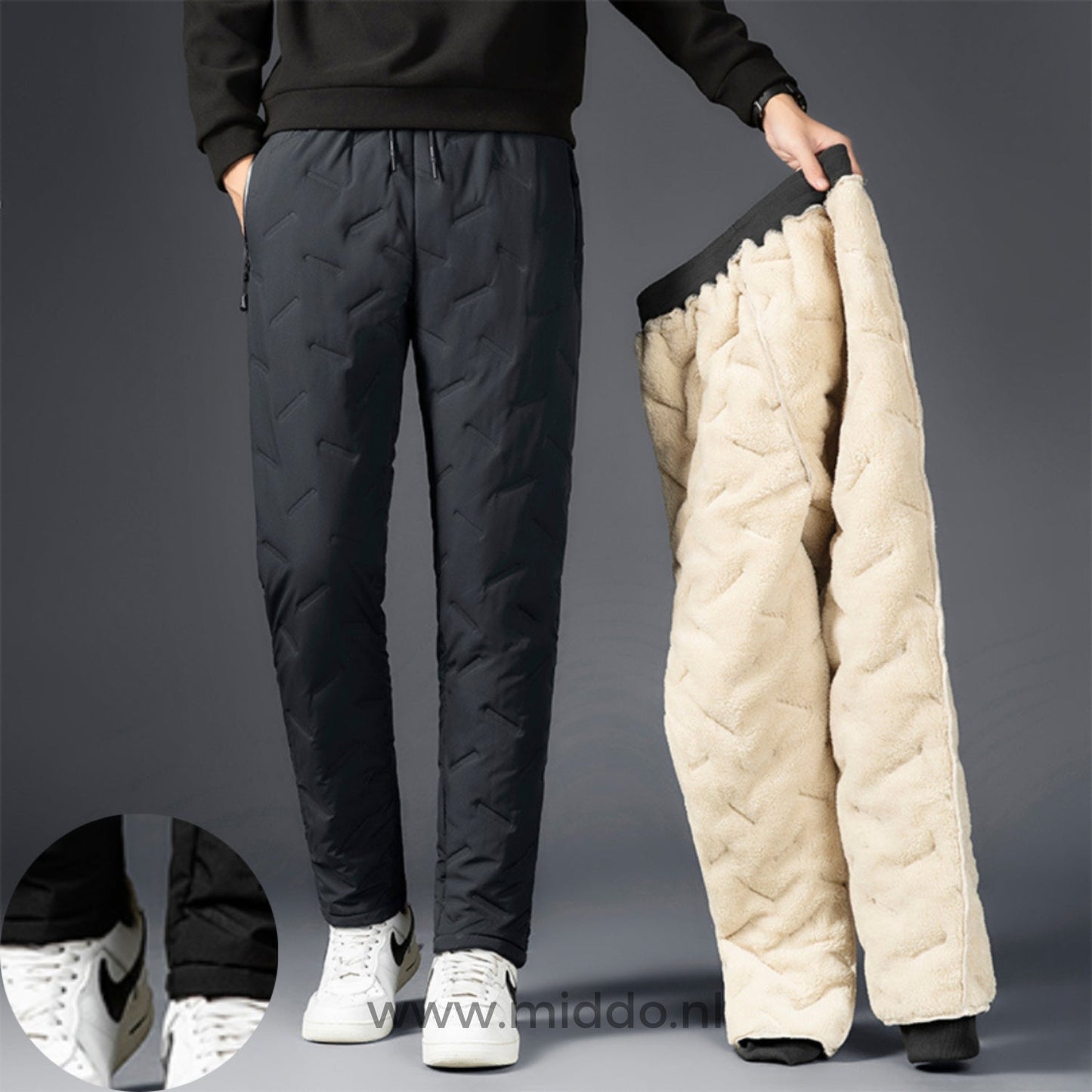 Pantalon thermique unisexe: doublé en polaire et imperméable