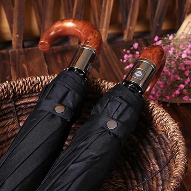 Parapluie automatique style anglais classique, résistant au vent, haut de gamme