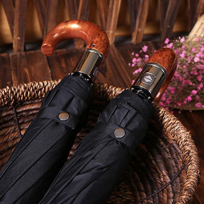 Parapluie automatique style anglais classique, résistant au vent, haut de gamme