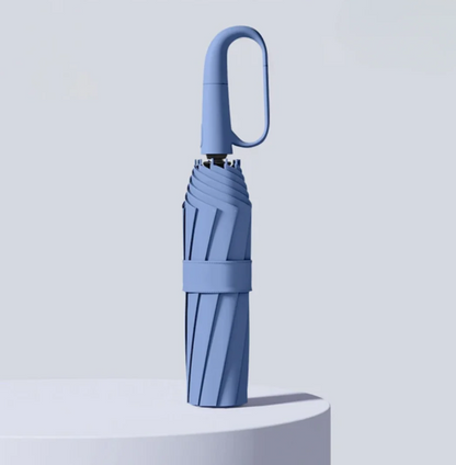 Parapluie compact anti-tempête avec bordure réfléchissante pour la sécurité et le confort