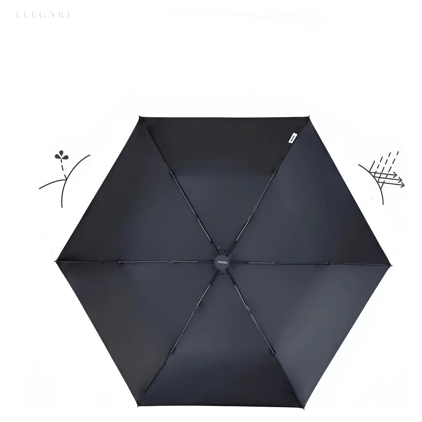 Parapluie coupe-vent anti-UV ultraléger en fibre de carbone