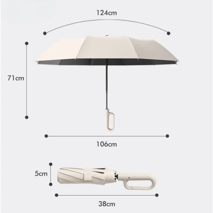 Parapluie double usage anti-UV à ouverture facile