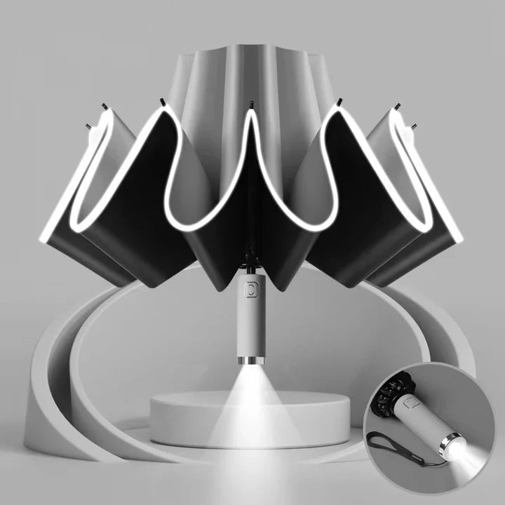 Parapluie LED avec lampe de poche intégrée