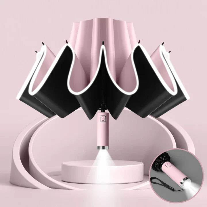 Parapluie LED avec lampe de poche intégrée