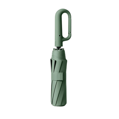Parapluie pliant automatique résistant au vent avec poignée à grande boucle – compact et durable