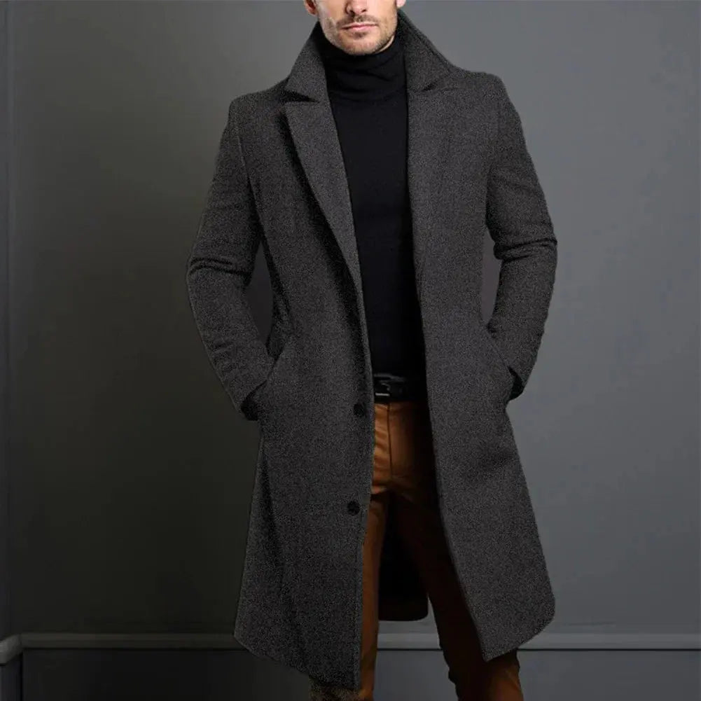 Pardessus long coupe slim pour homme