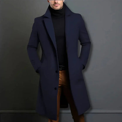 Pardessus long coupe slim pour homme