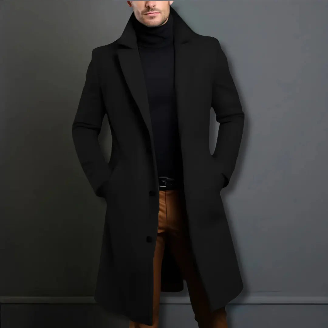 Pardessus long coupe slim pour homme