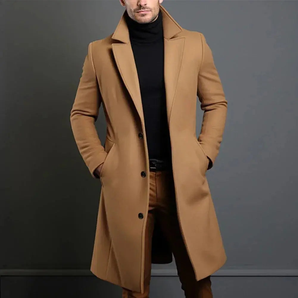 Pardessus long coupe slim pour homme