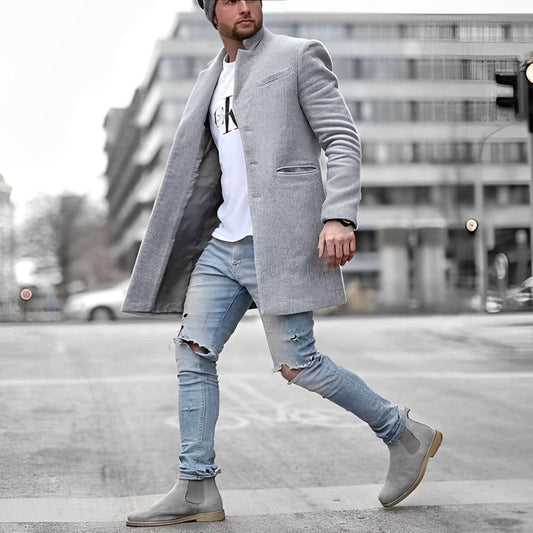 Pardessus mi-long coupe slim pour homme