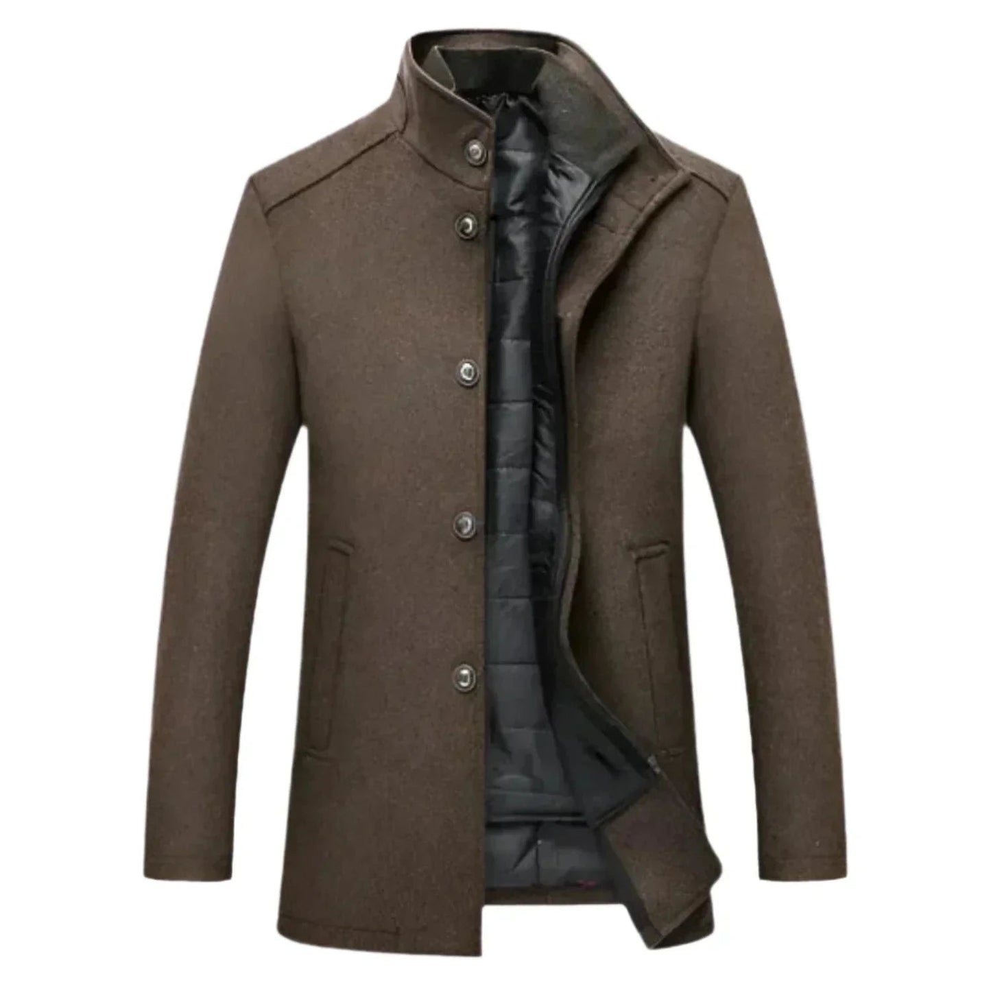 Pardessus pour homme à col montant