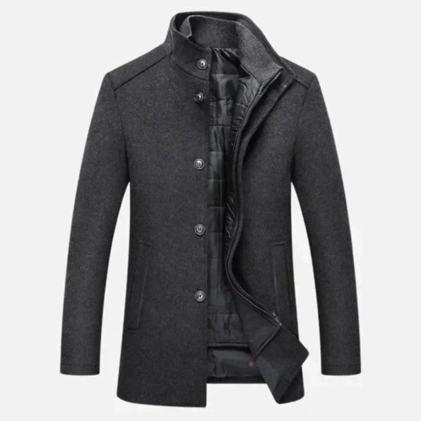 Pardessus pour homme à col montant