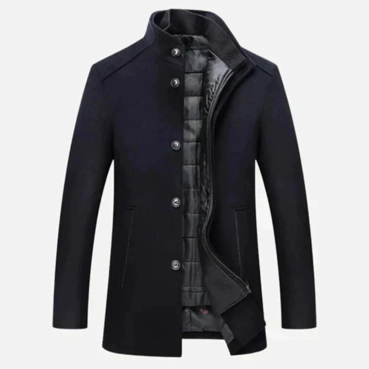Pardessus pour homme à col montant