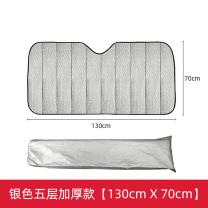 Pare-soleil de voiture pliable avec isolation thermique réfléchissante unisexe
