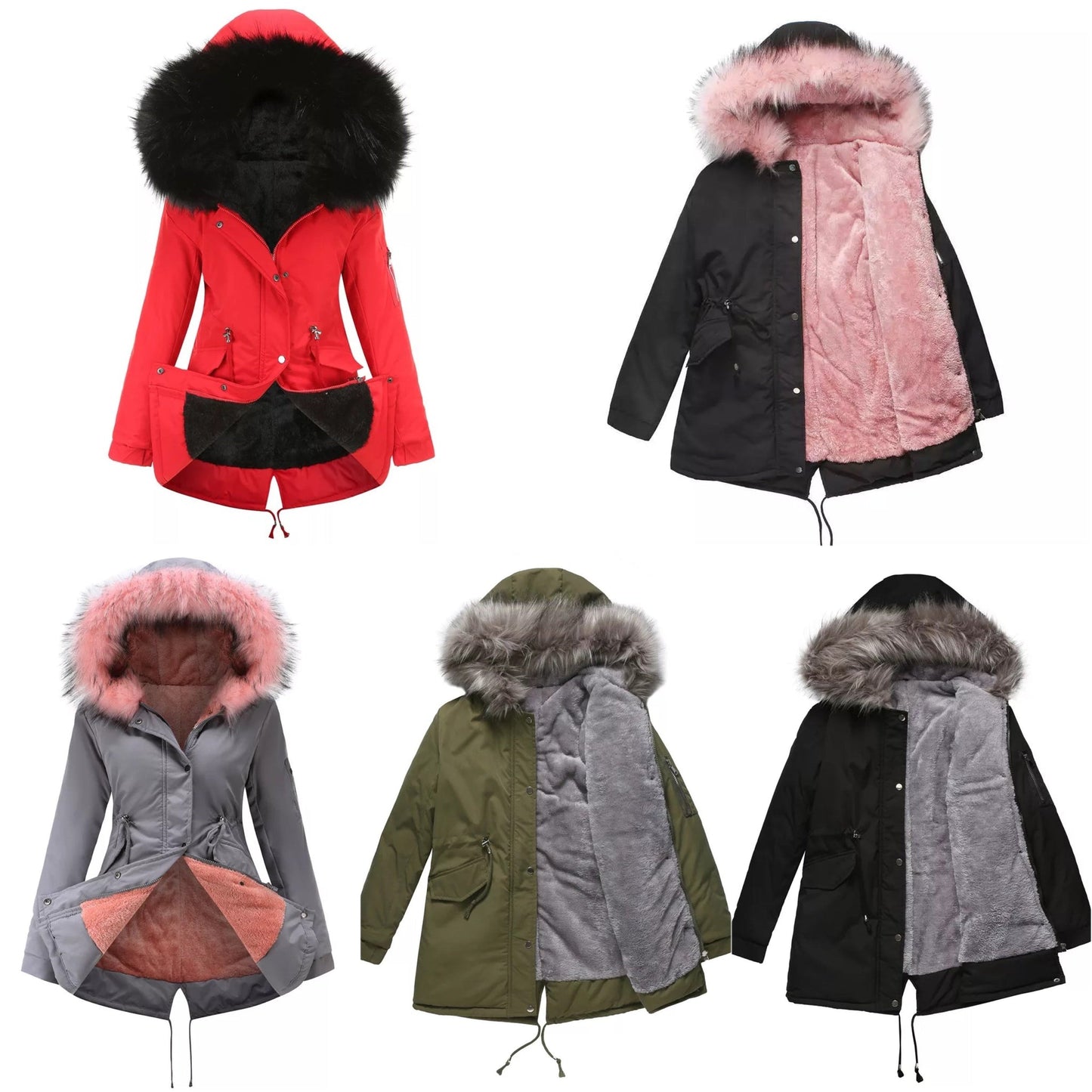 Parka d’hiver élégante avec poches pratiques