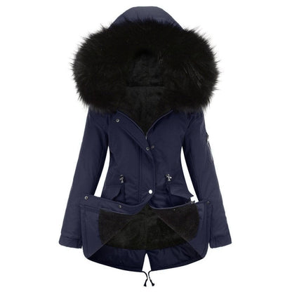 Parka d’hiver élégante avec poches pratiques