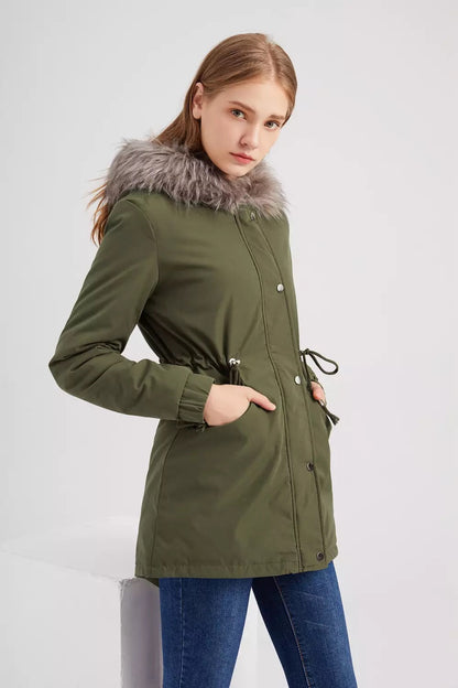 Parka d’hiver élégante avec poches pratiques