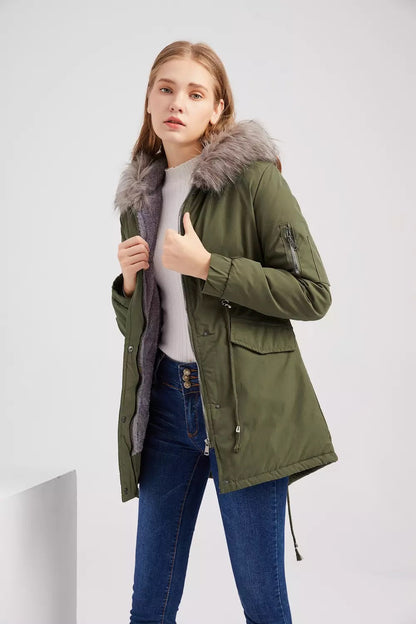 Parka d’hiver élégante avec poches pratiques