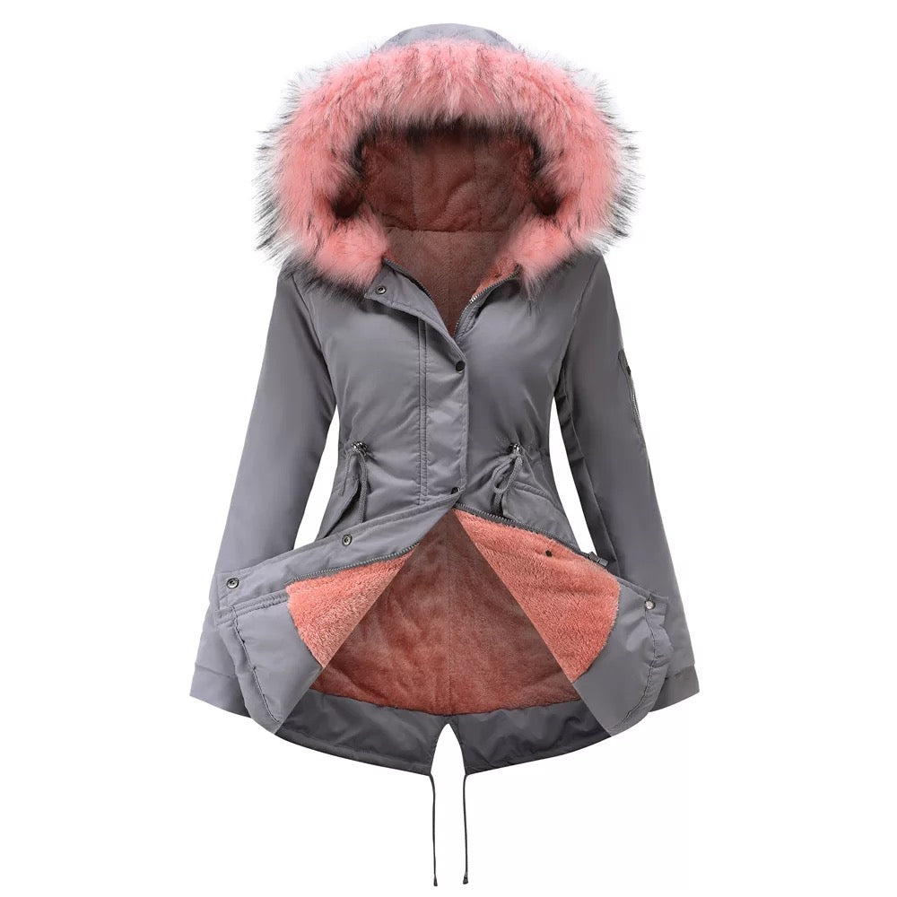 Parka d’hiver élégante avec poches pratiques