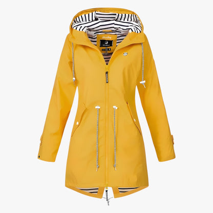 Parka d'hiver imperméable, coupe ajustable, doublure de capuche rayée et isolation thermique