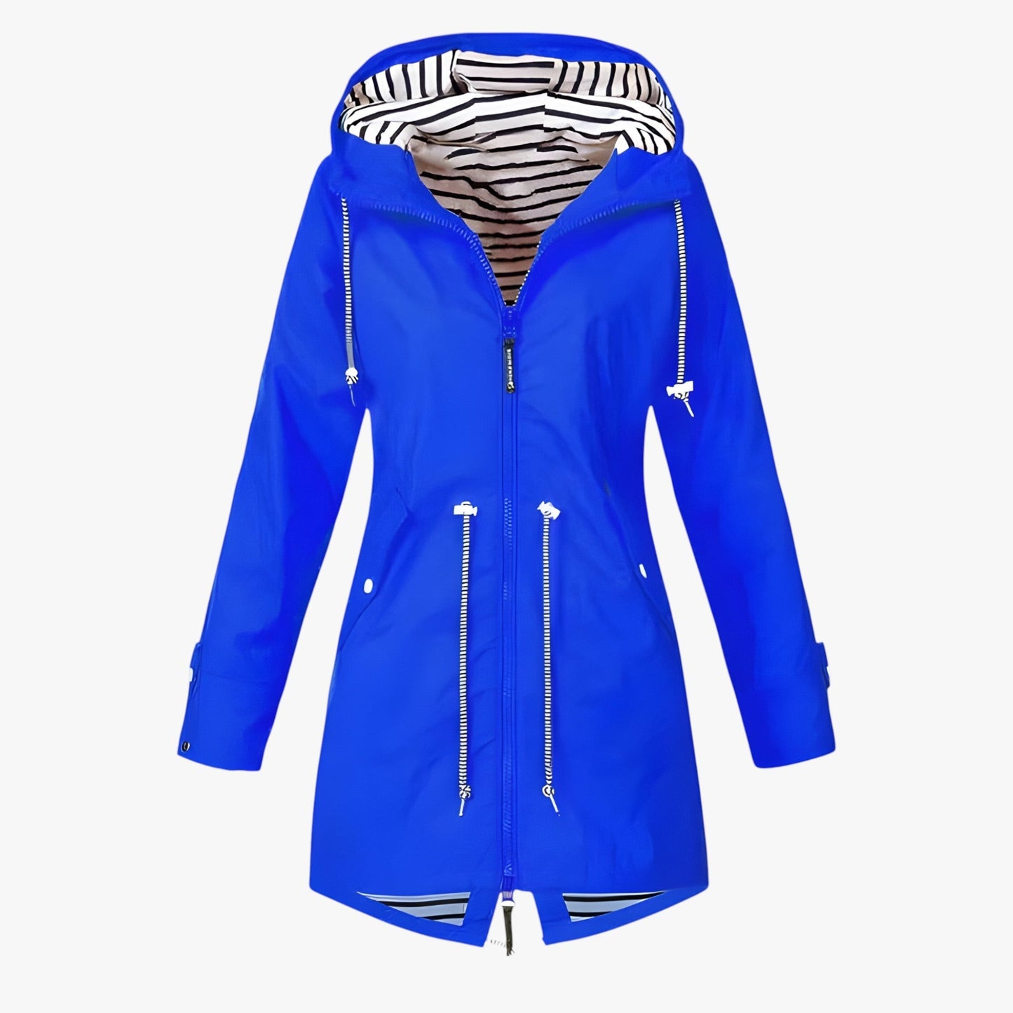 Parka d'hiver imperméable, coupe ajustable, doublure de capuche rayée et isolation thermique