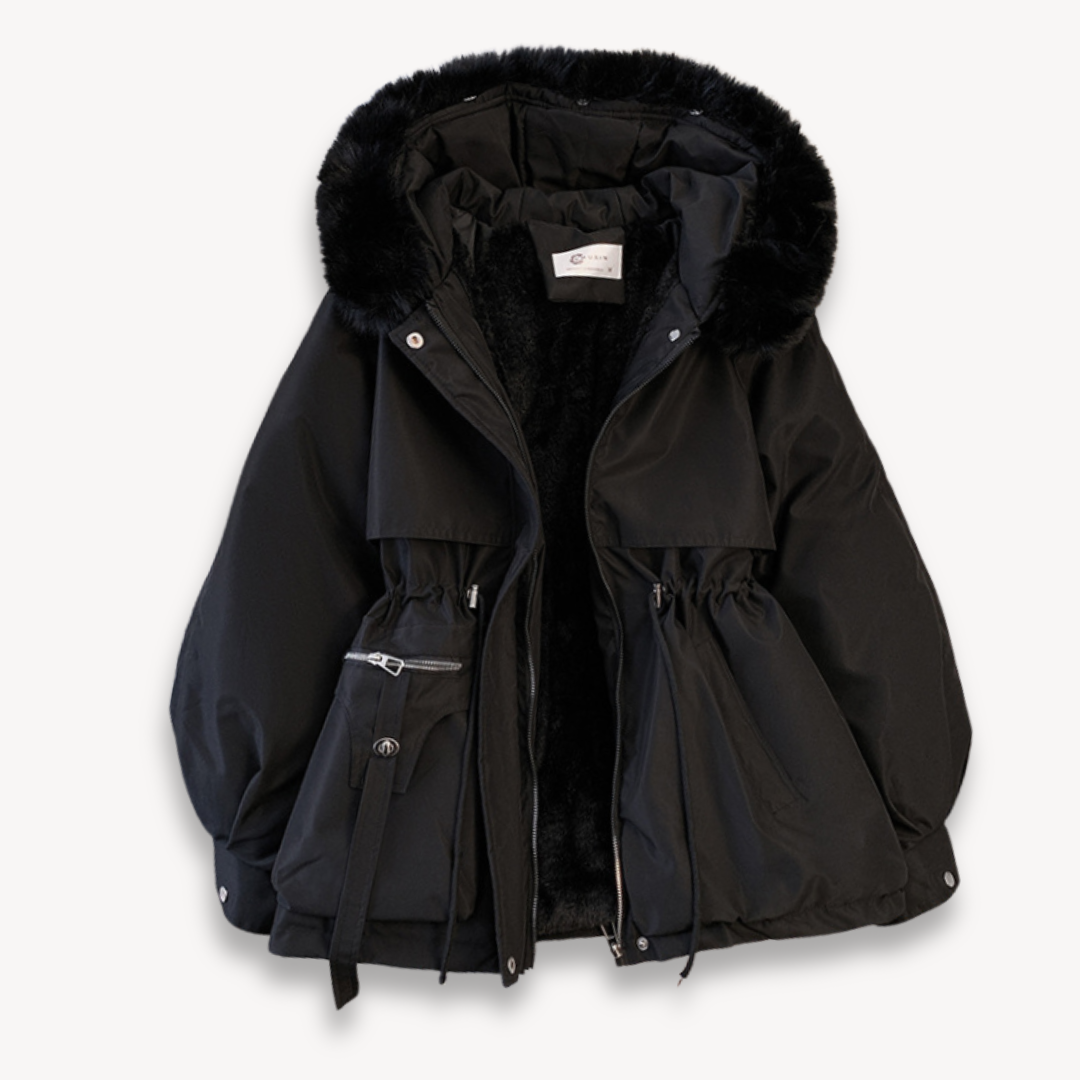 Parka d'hiver pour femme avec capuche amovible