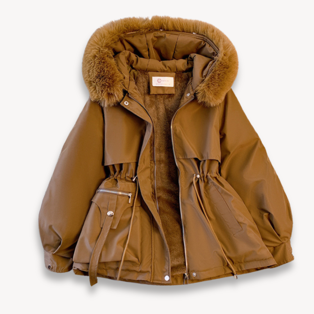 Parka d'hiver pour femme avec capuche amovible