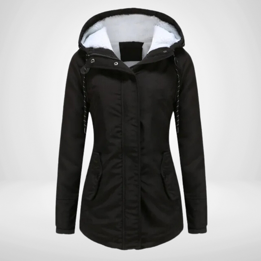 Parka femme à capuche doublée en polaire