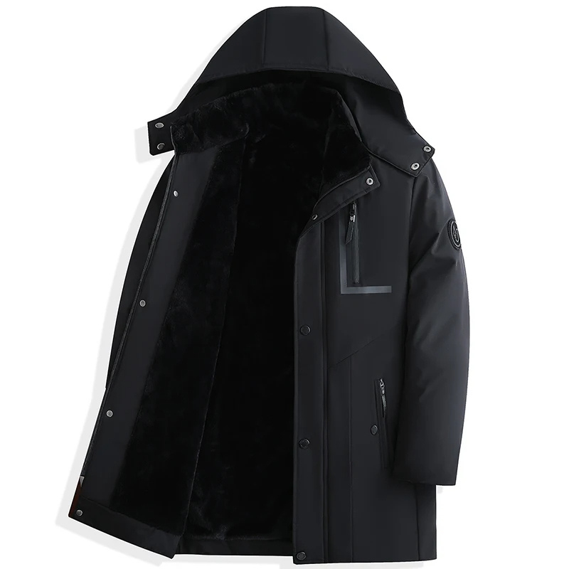 Parka homme chaude à capuche amovible - hiver
