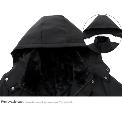 Parka homme chaude à capuche amovible - hiver