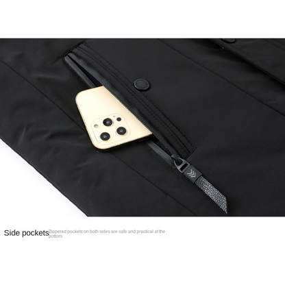 Parka homme chaude à capuche amovible - hiver