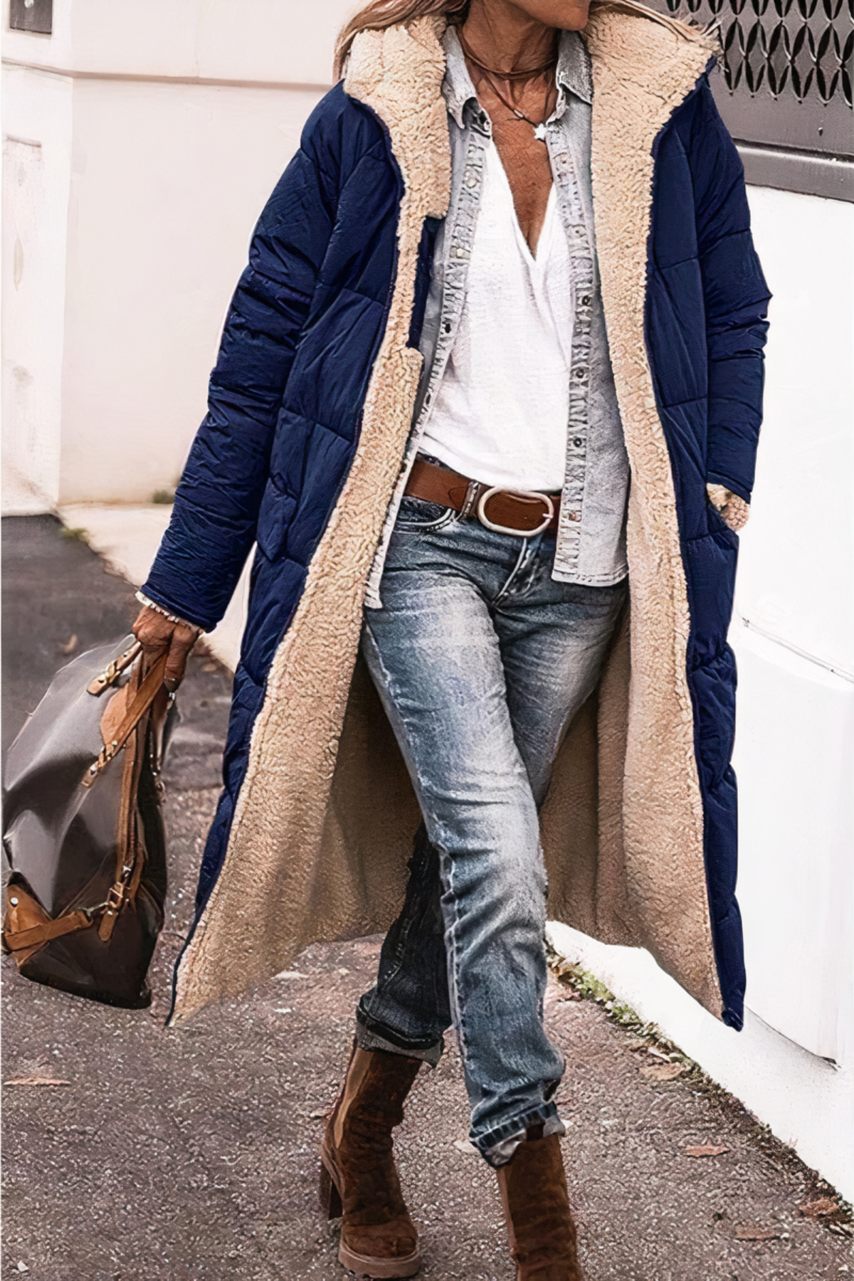 Parka réversible coupe-vent pour femme