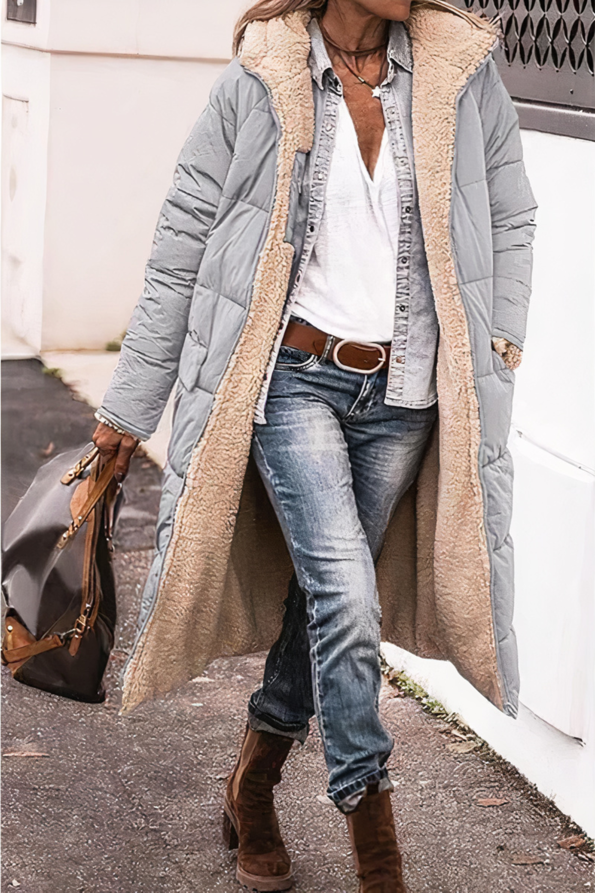 Parka réversible coupe-vent pour femme
