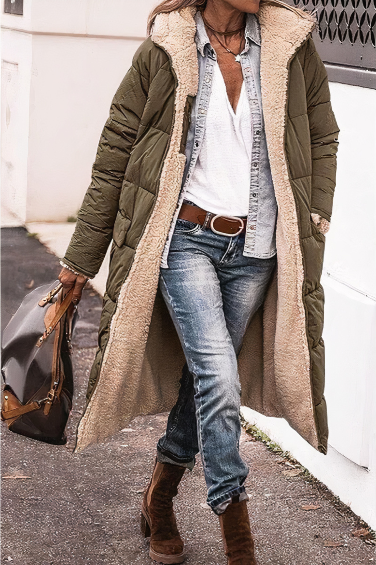 Parka réversible coupe-vent pour femme