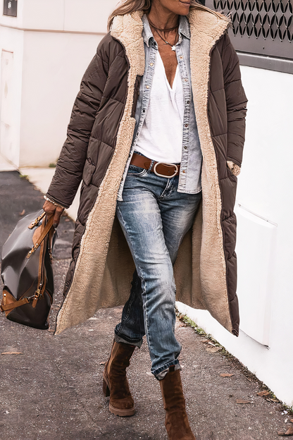 Parka réversible coupe-vent pour femme