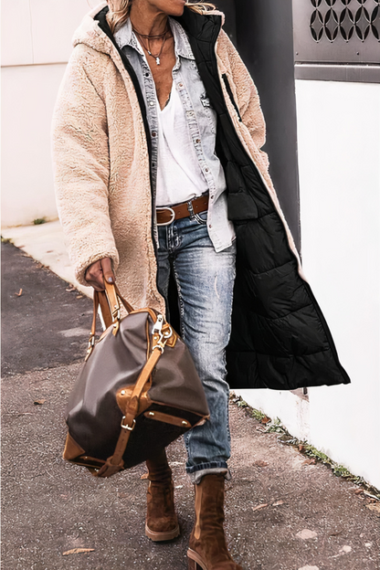 Parka réversible coupe-vent pour femme