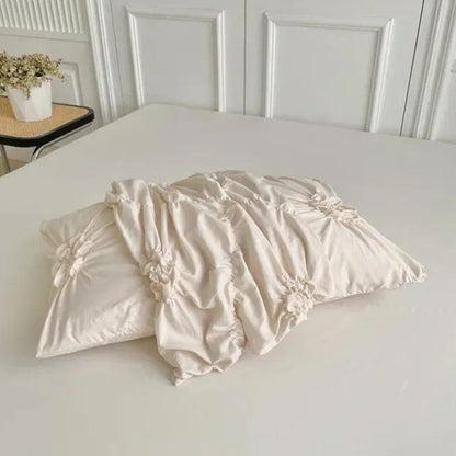 Parure de couette de luxe à plis pincés