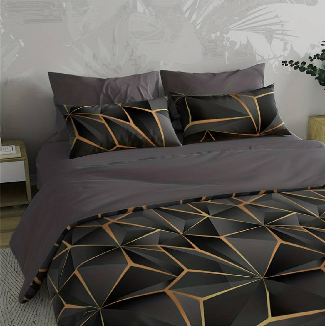 Parure de couette en microfibre style hôtelier
