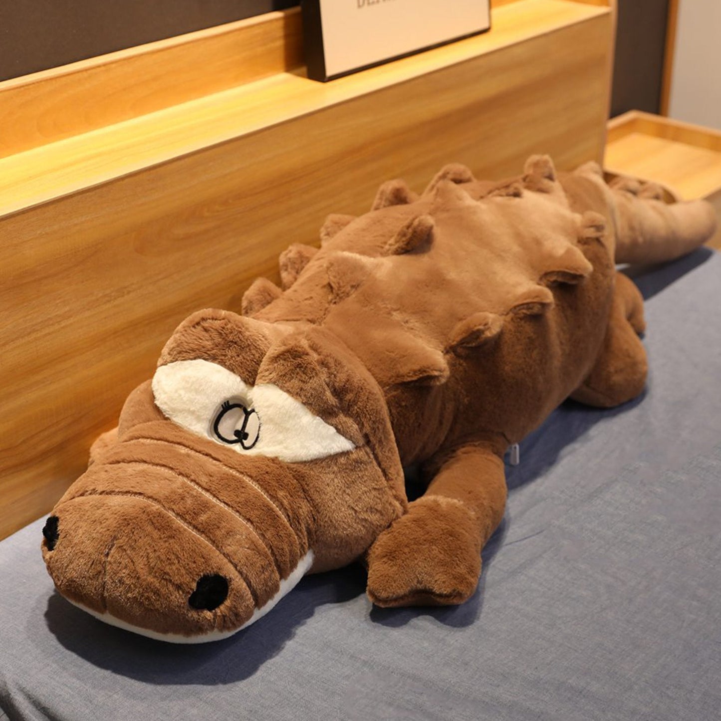 Peluche crocodile géante compagnon