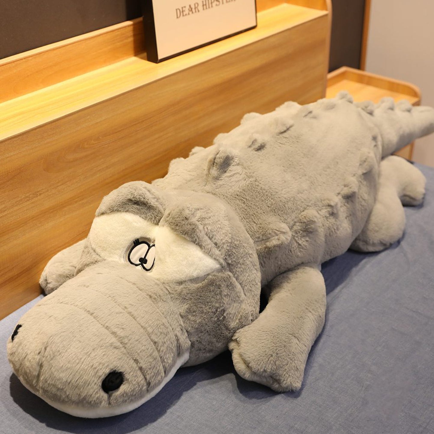 Peluche crocodile géante compagnon