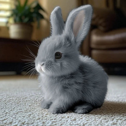 Peluche lapin interactive avec mouvements réalistes et sons mignons