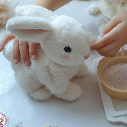 Peluche lapin interactive avec mouvements réalistes et sons mignons