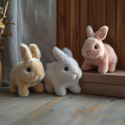 Peluche lapin interactive avec mouvements réalistes et sons mignons